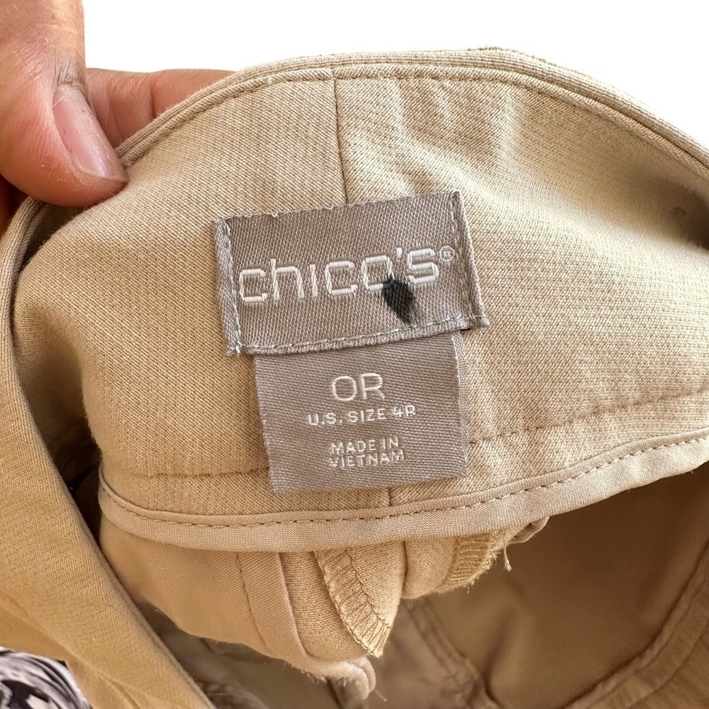 Chico's Women's Curvy‎ Khaki Ankle Pants Size: 0R (4R) - Picture 3 of 10